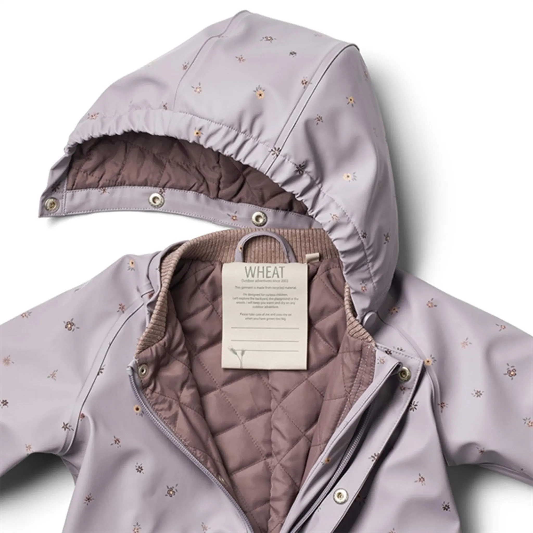 Adventure Outdoor Wear Wheat Rain Suit Aiko Thermo Lavender Flowers