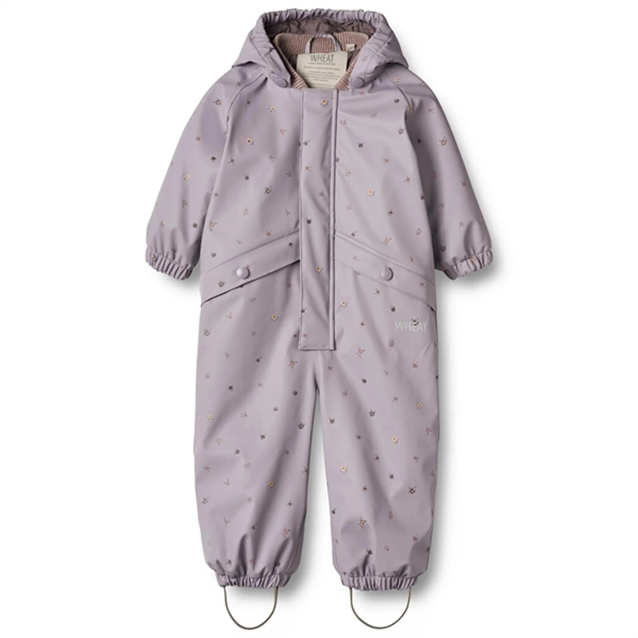 Wheat Rain Suit Aiko Thermo Lavender Flowers Long Coverage camping outfit
