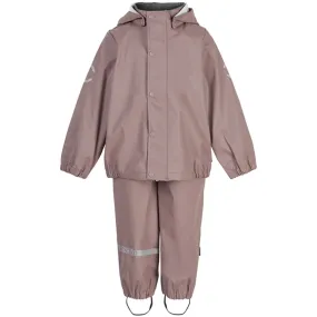 Splash Guard Flap Mikk-Line Rainwear Jacket And Pants Adobe Rose
