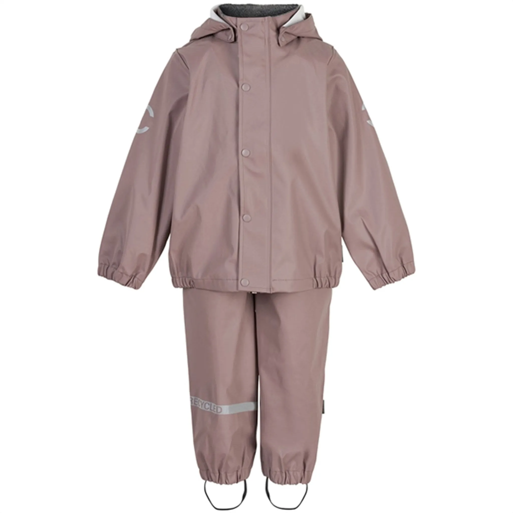 Splash Guard Flap Mikk-Line Rainwear Jacket And Pants Adobe Rose