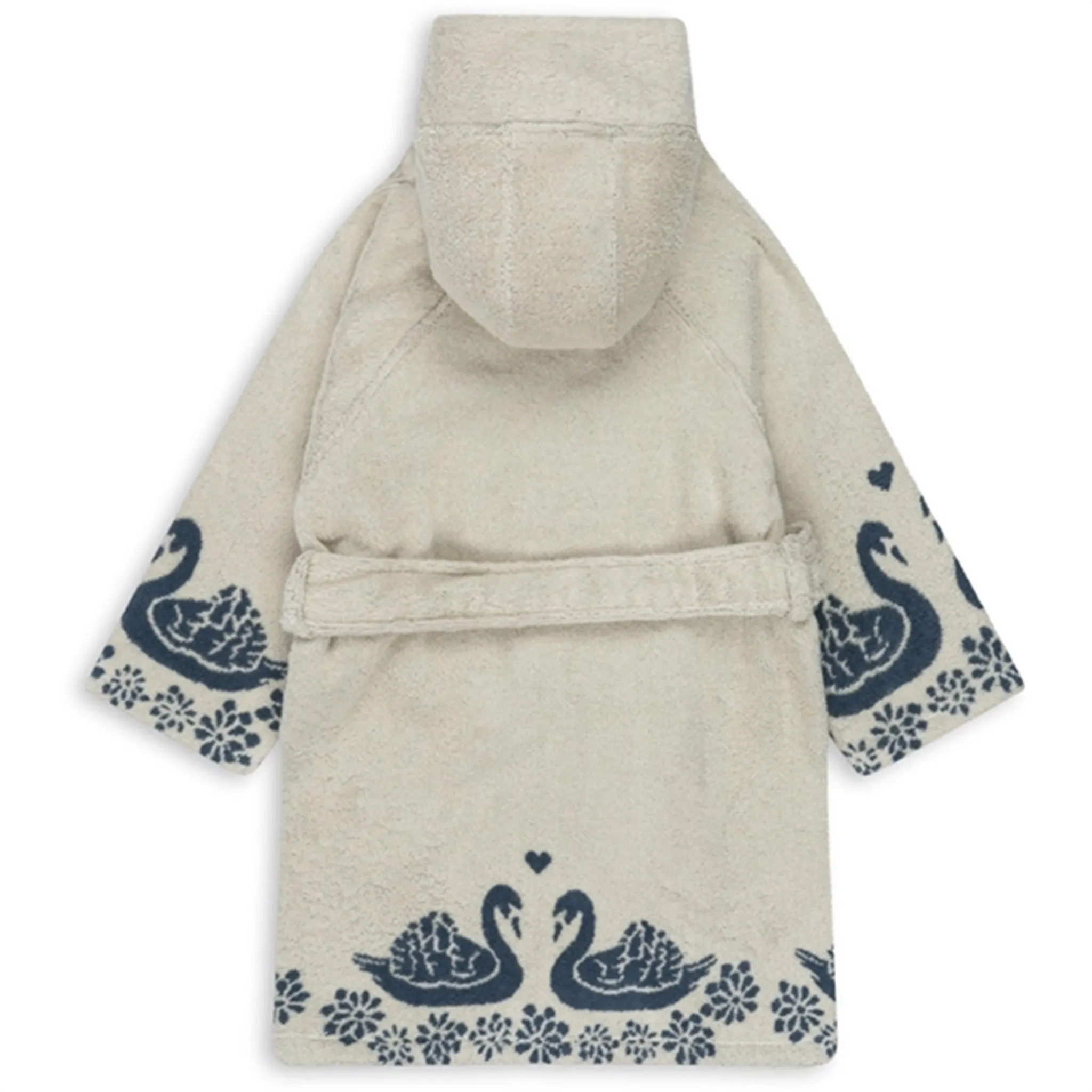 Konges Sl?jd Terry Bathrobe Jacquard Swan Chill Mode Ready