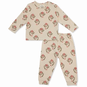 Indoor routine Konges Sl?jd Christmas Kids Pyjamas Christmas Vintage Flower