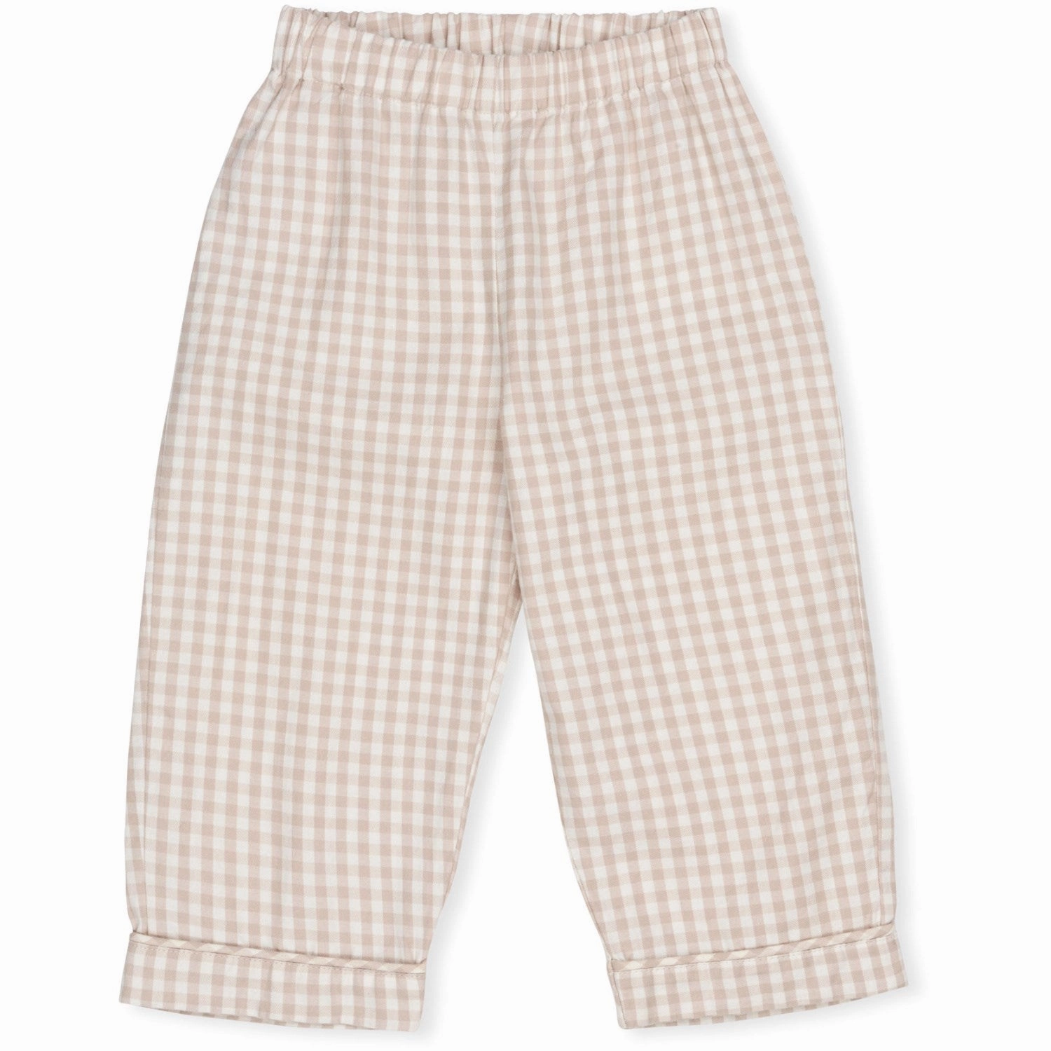 Lalaby Beige Gingham Classic Pyjamas Hidden Stretch Panel