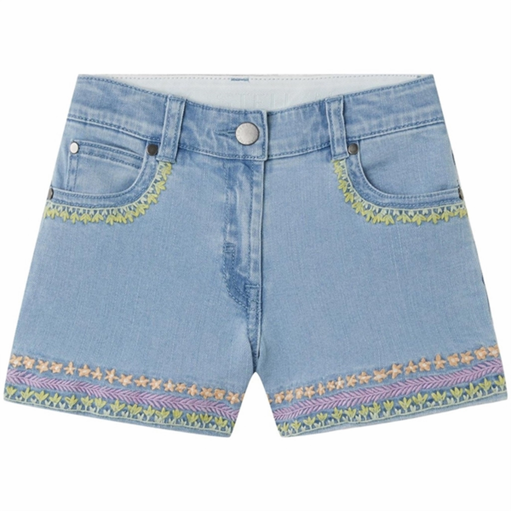 Stella McCartney Light Blue Shorts Water Resistant Finish