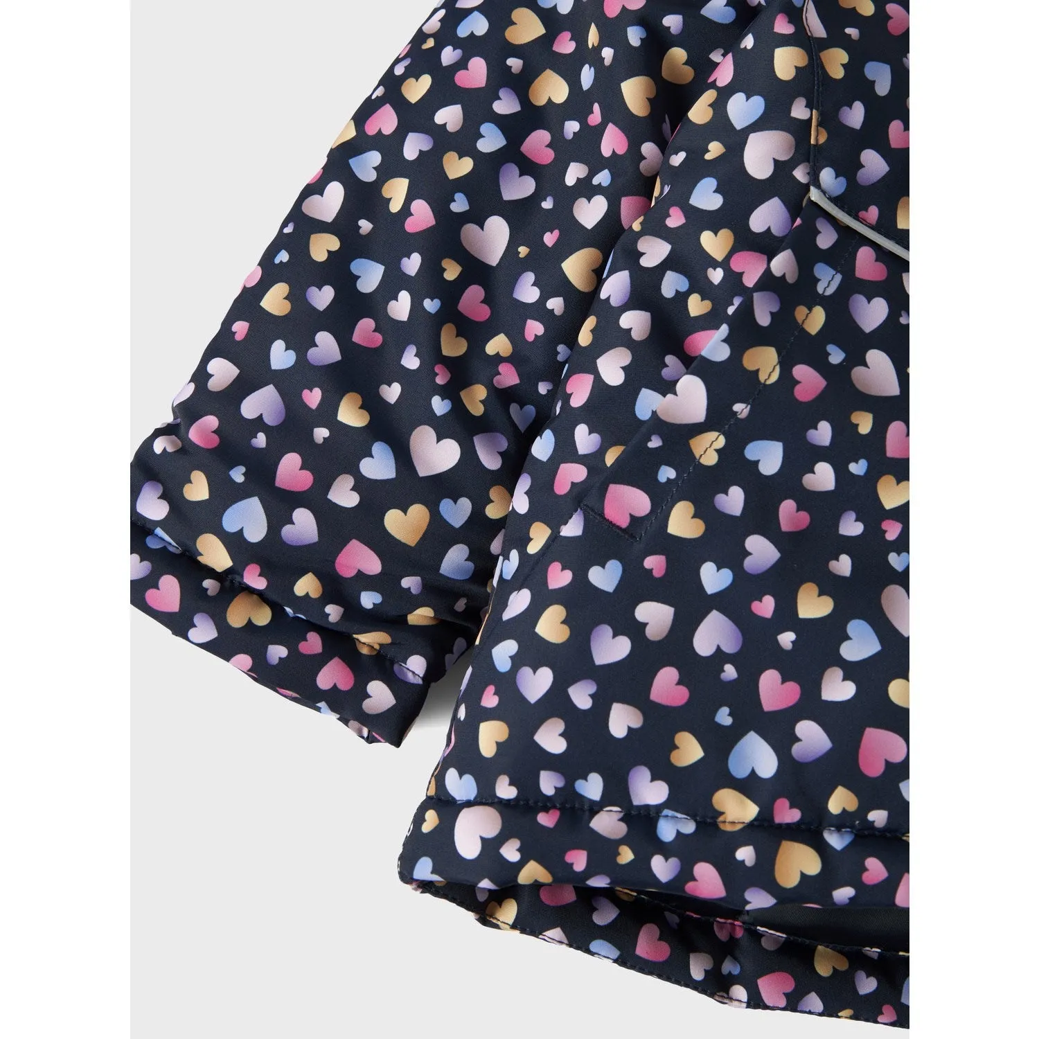 Name It Dark Sapphire Heart Maxi Jacket AOP Noos Signal