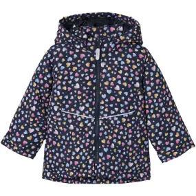 Name It Dark Sapphire Heart Maxi Jacket AOP Noos Outdoor Shield