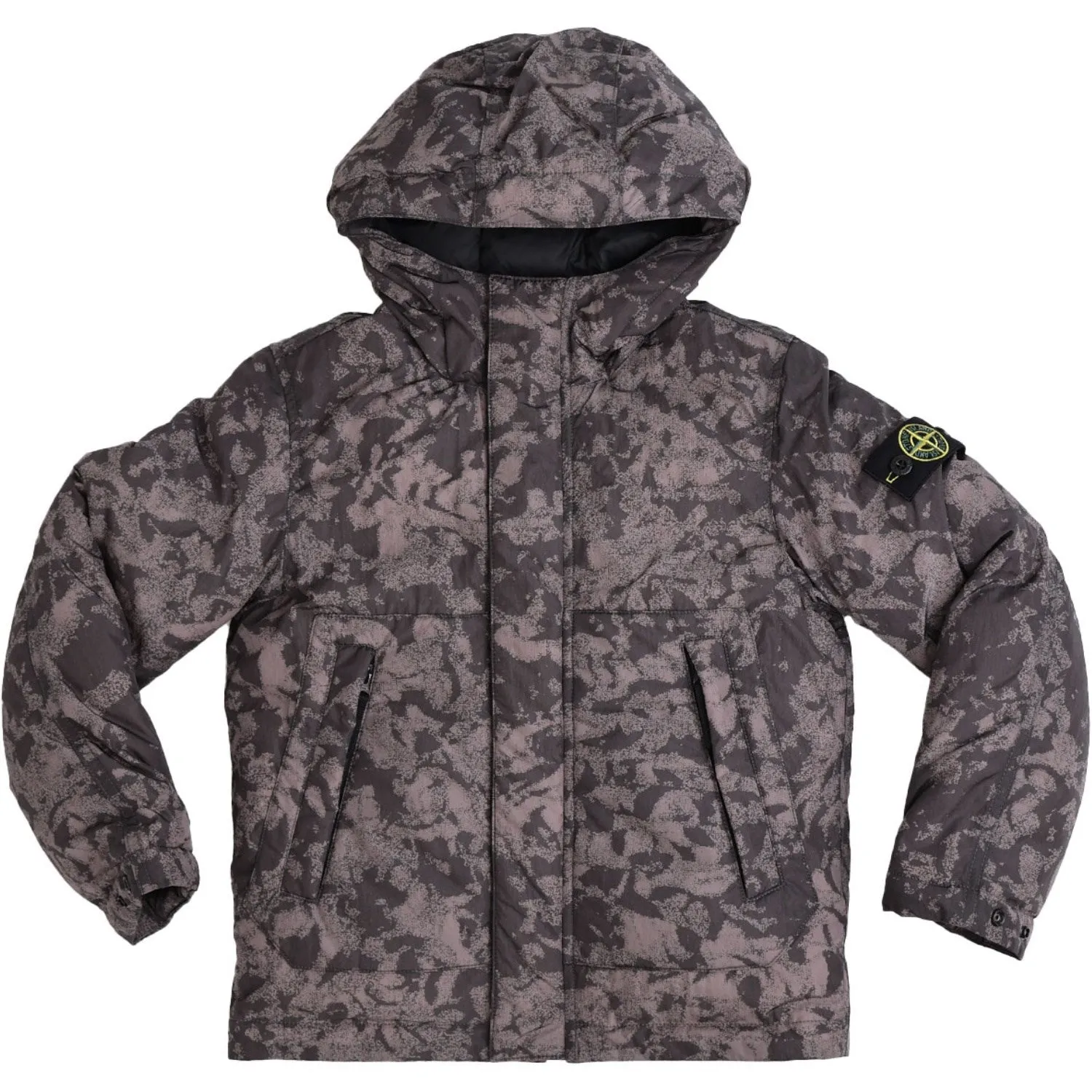 Eco-friendly Stone Island Black Real Down Jacket