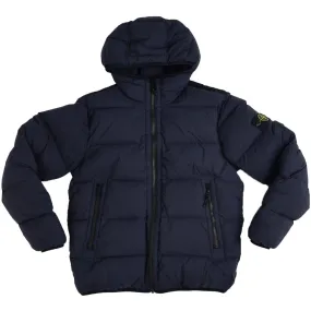 Stone Island Navy Blue Real Down Jacket Sun-Protective Theater-Night
