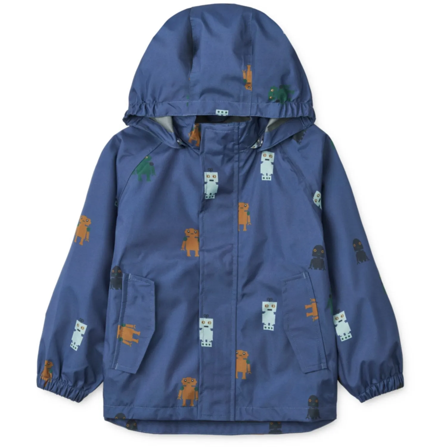 LieWood Robots / Indigo Blue Pedia Rain Jacket Layered Rain Outfit