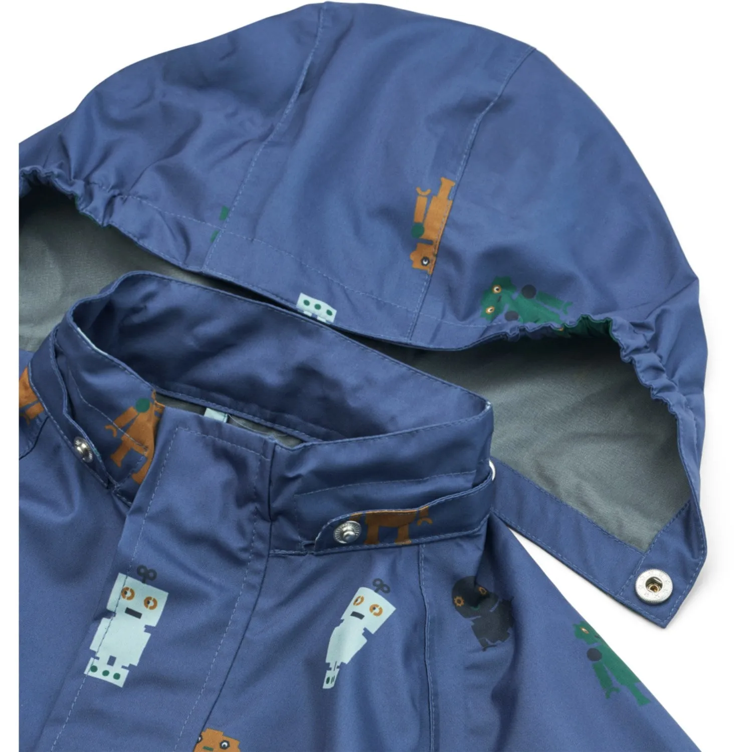 LieWood Robots / Indigo Blue Pedia Rain Jacket Secure Layer