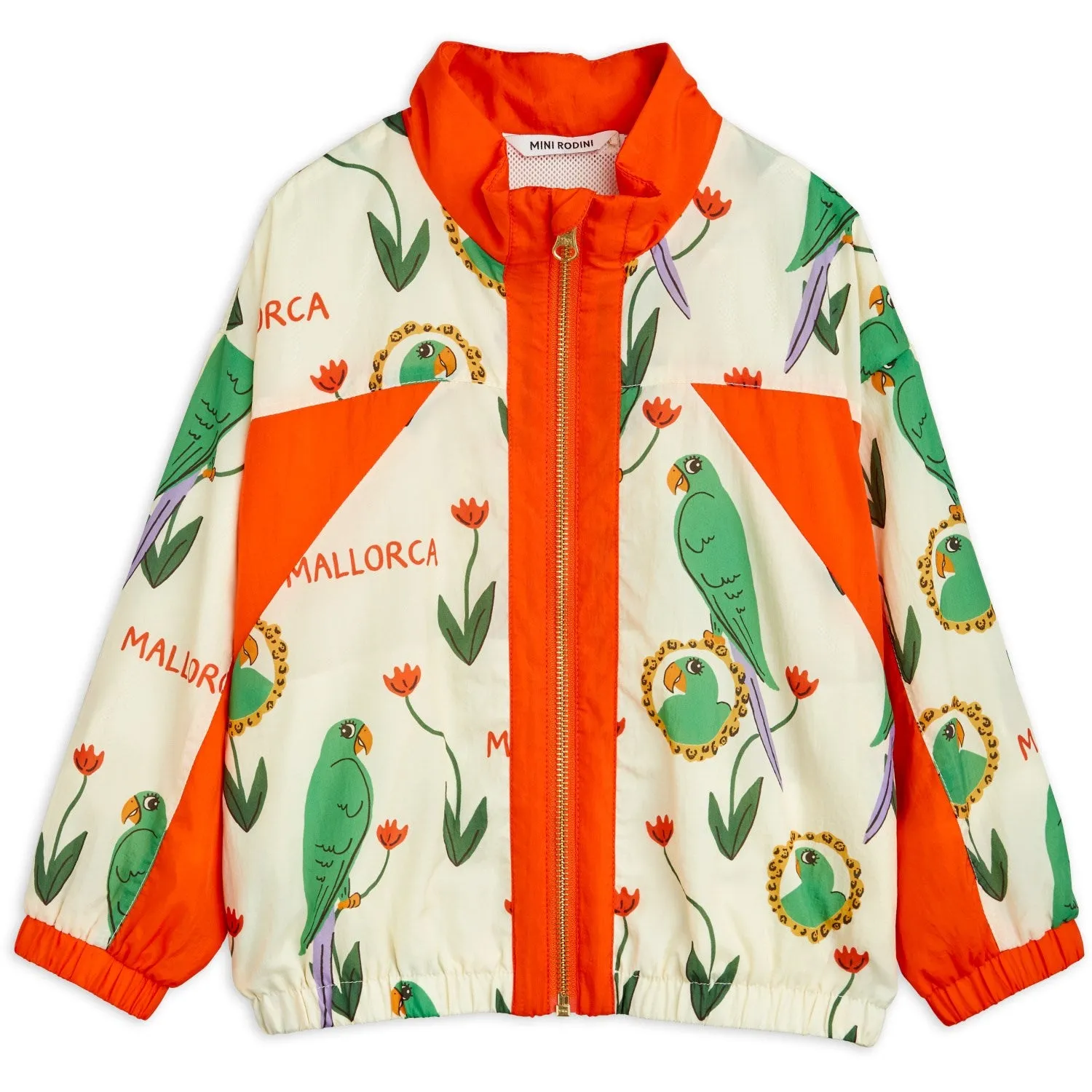 Tradition Mini Rodini Multi Parrots AOP Nylon Tracksuit Jacket