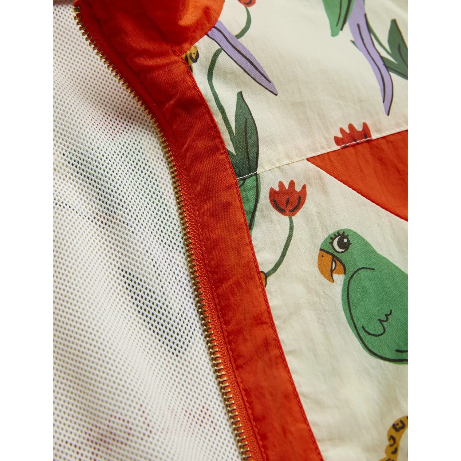 Fast Dry Ornamental Mini Rodini Multi Parrots AOP Nylon Tracksuit Jacket