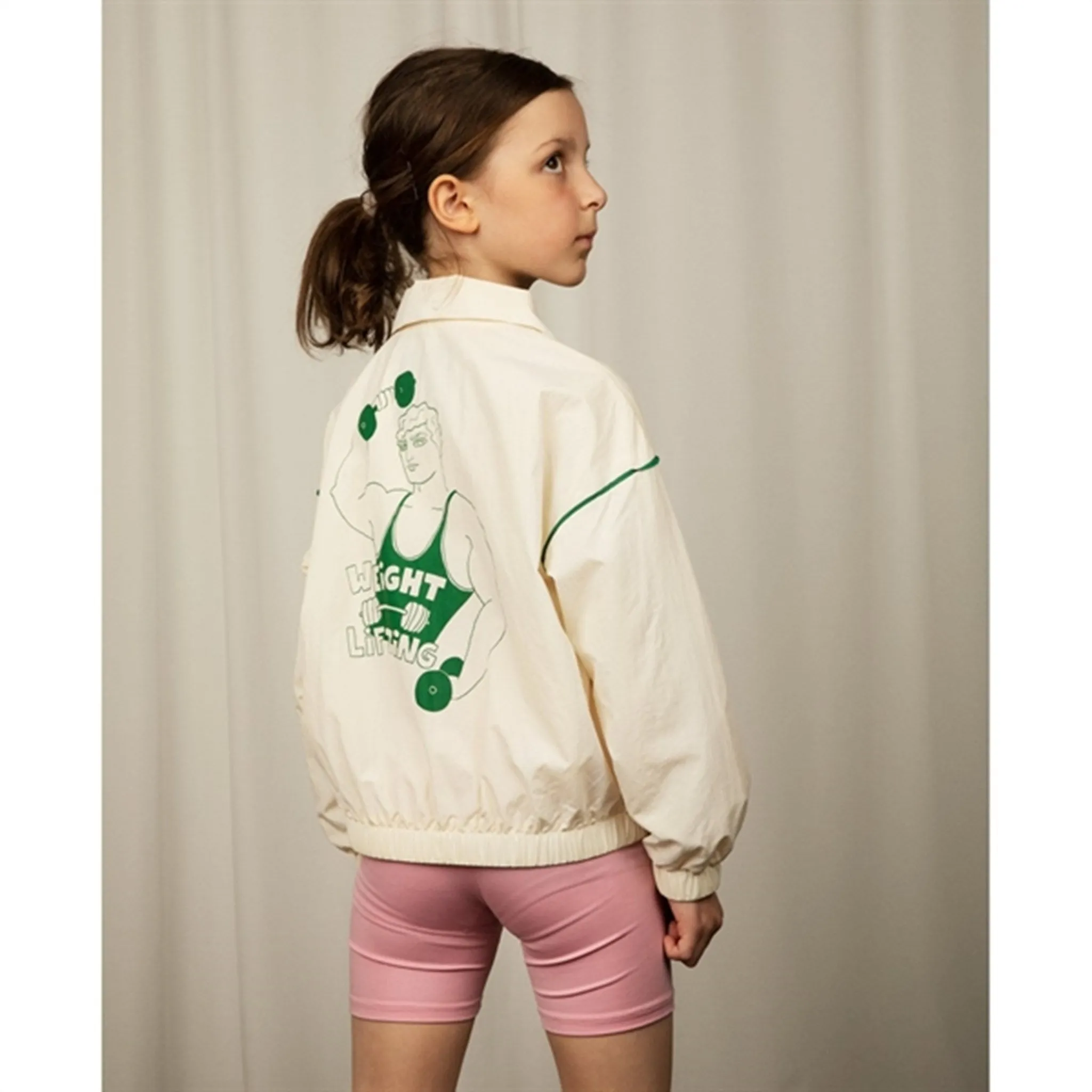 Embroidered Survive Mini Rodini Weight Lifting Sp Jacket Offwhite