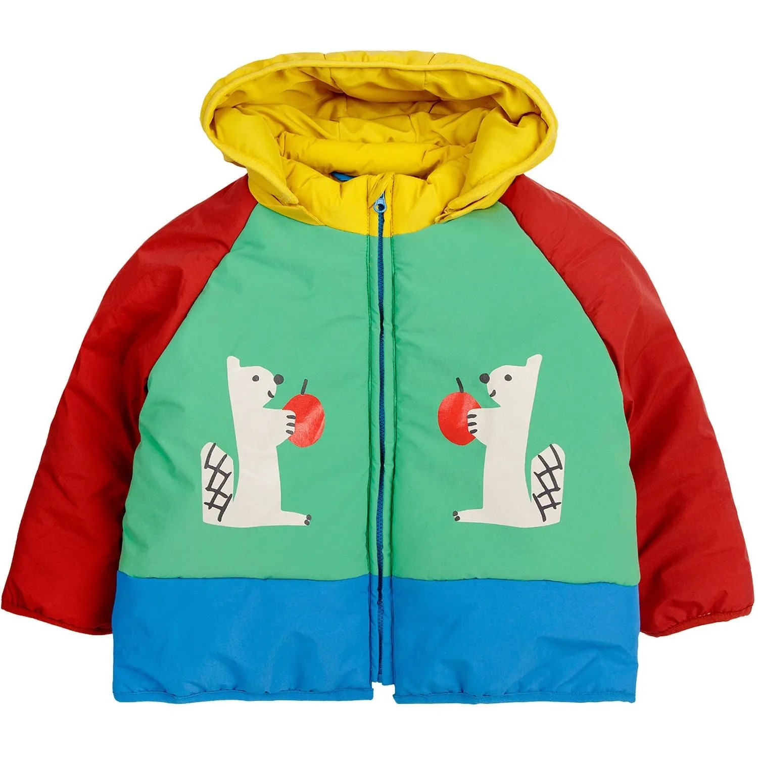 Eye - Catching Sport Comfort Bobo Choses Green Hungry Squirrel Hooded Anorak