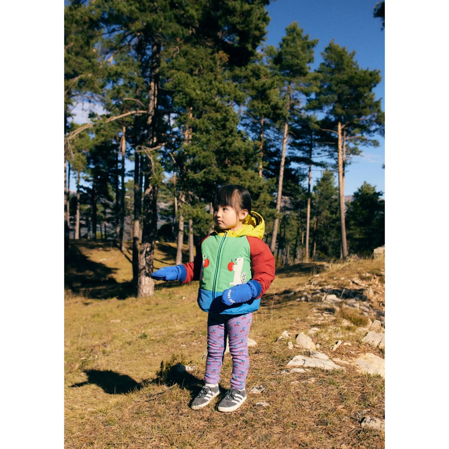 Zip Off Detailing Casual Use Bobo Choses Green Hungry Squirrel Hooded Anorak