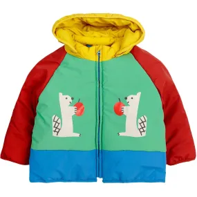 Eye - Catching Sport Comfort Bobo Choses Green Hungry Squirrel Hooded Anorak