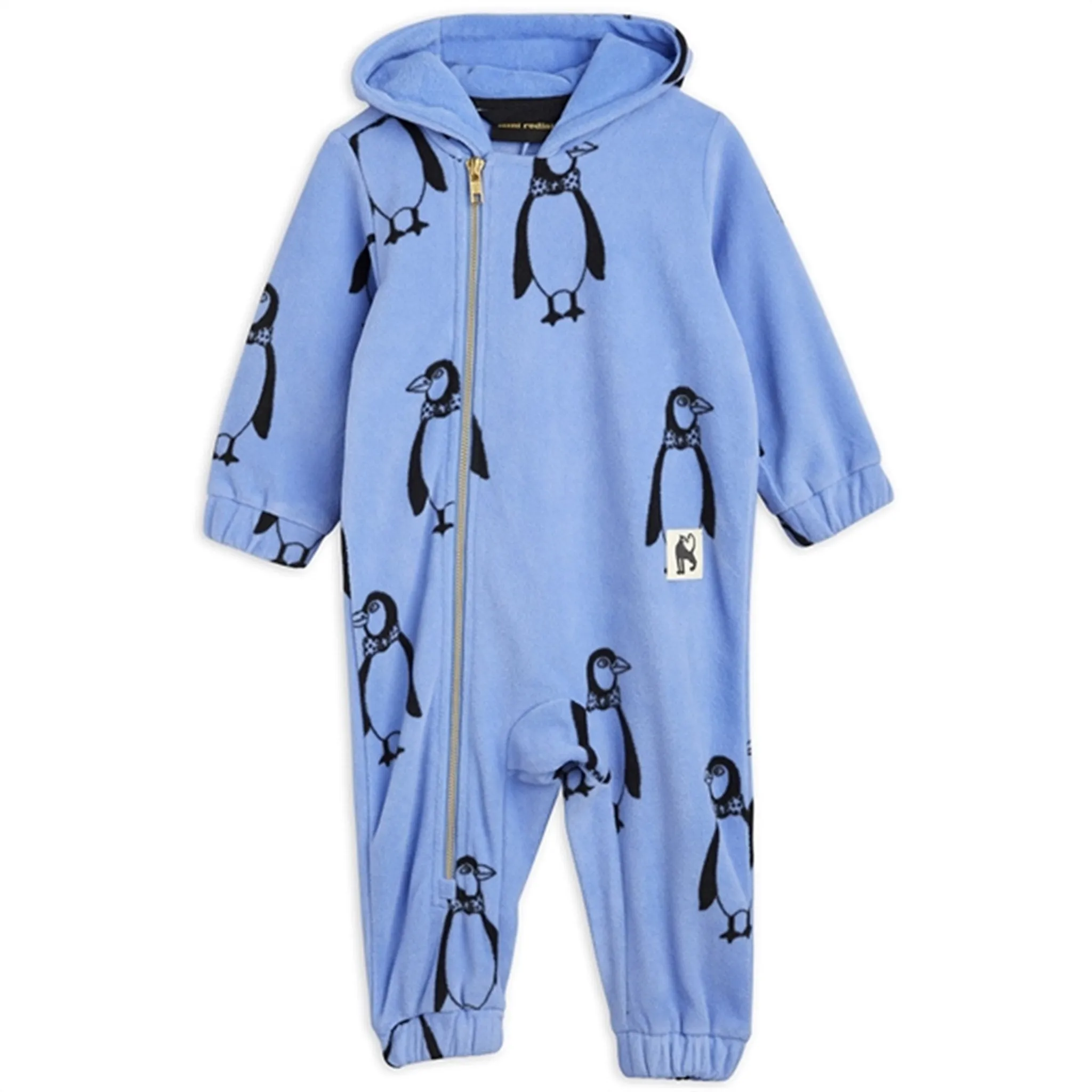 Essential Gear Mini Rodini Penguin Fleece Onesie Blue