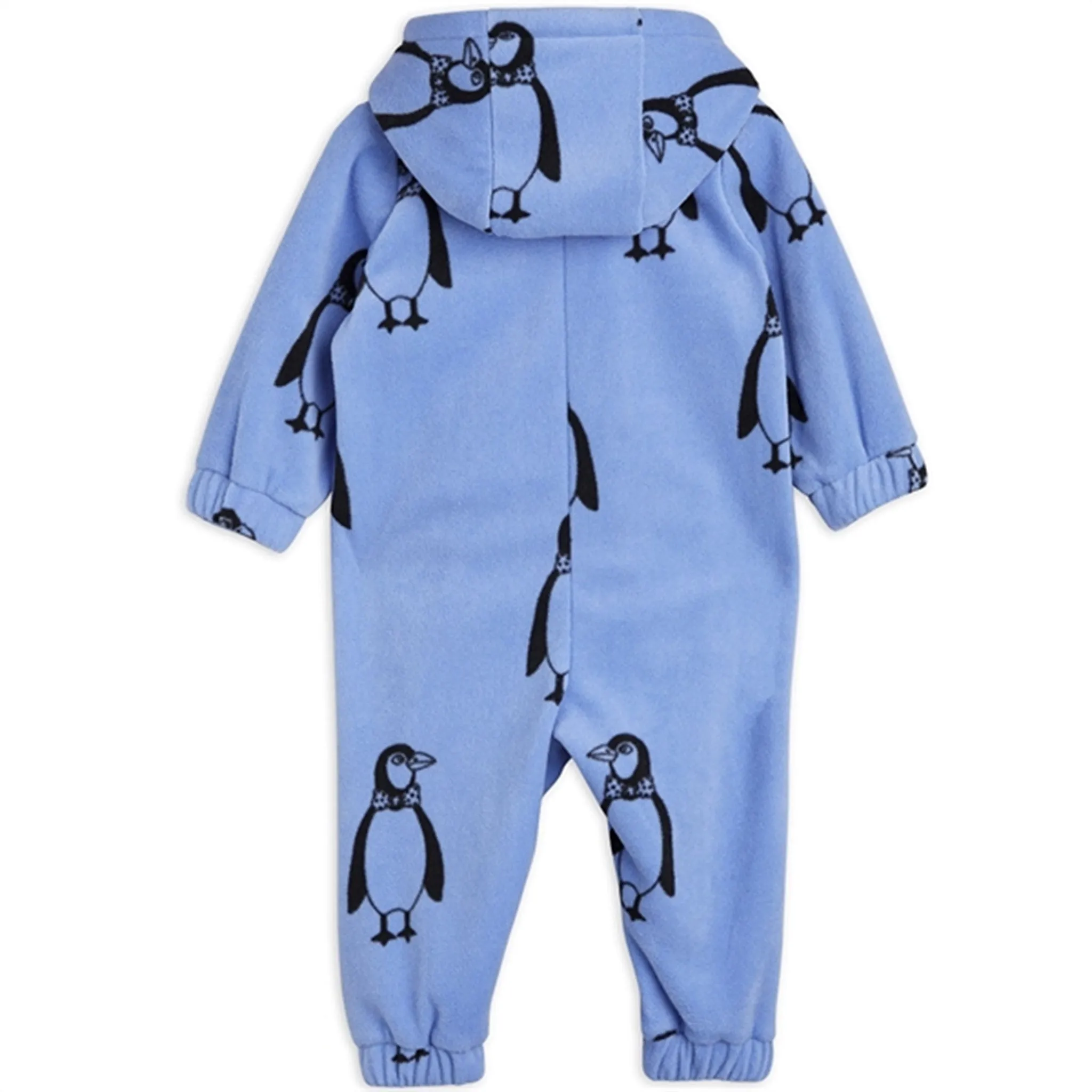 Neutral Style Soft Wear Mini Rodini Penguin Fleece Onesie Blue