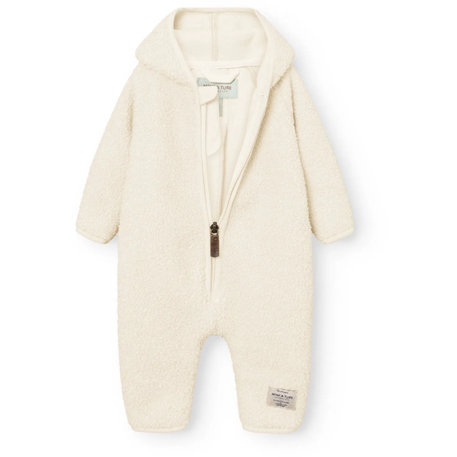 Mini A ture Angora Cream Matadel Teddyfleece Jumpsuit. GRS Silky-Lining