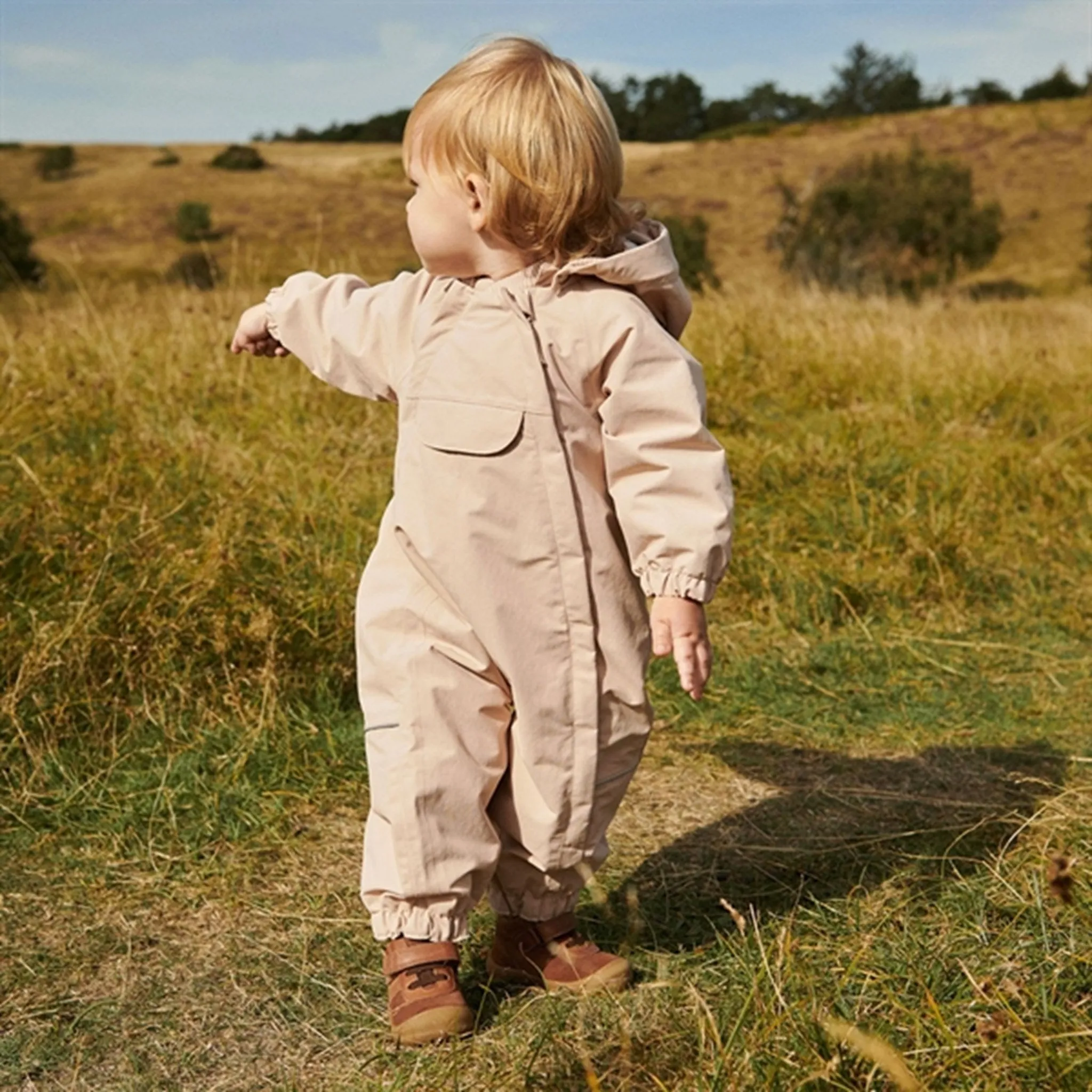 Wheat Outdoor Suit Olly Tech Rose Dust Button-Cuff