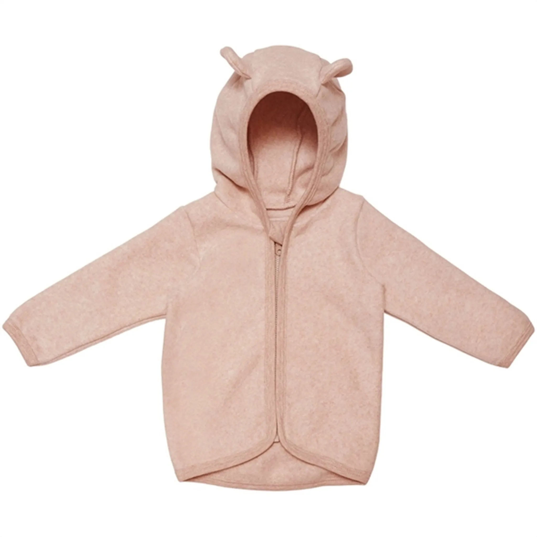 Huttelihut Jacket Ears Cotton Fleece Fluffy Dusty Rose Clean Fit