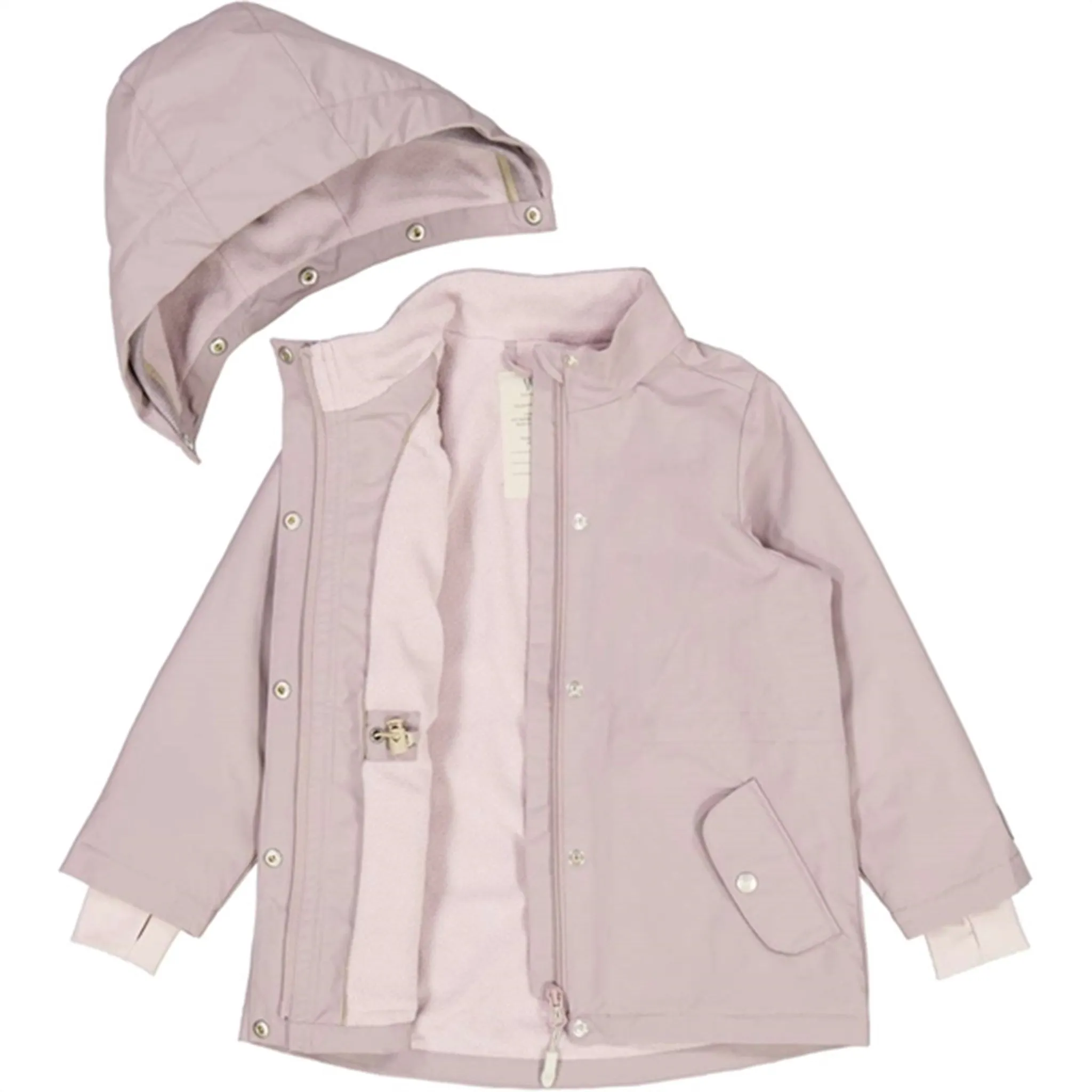 Wheat Jacket w. Fleece Gry Tech Purple Dove Flexible Hem
