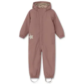 Mini A ture Light Plum Wilbo Snowsuit Velvet-Sleeve