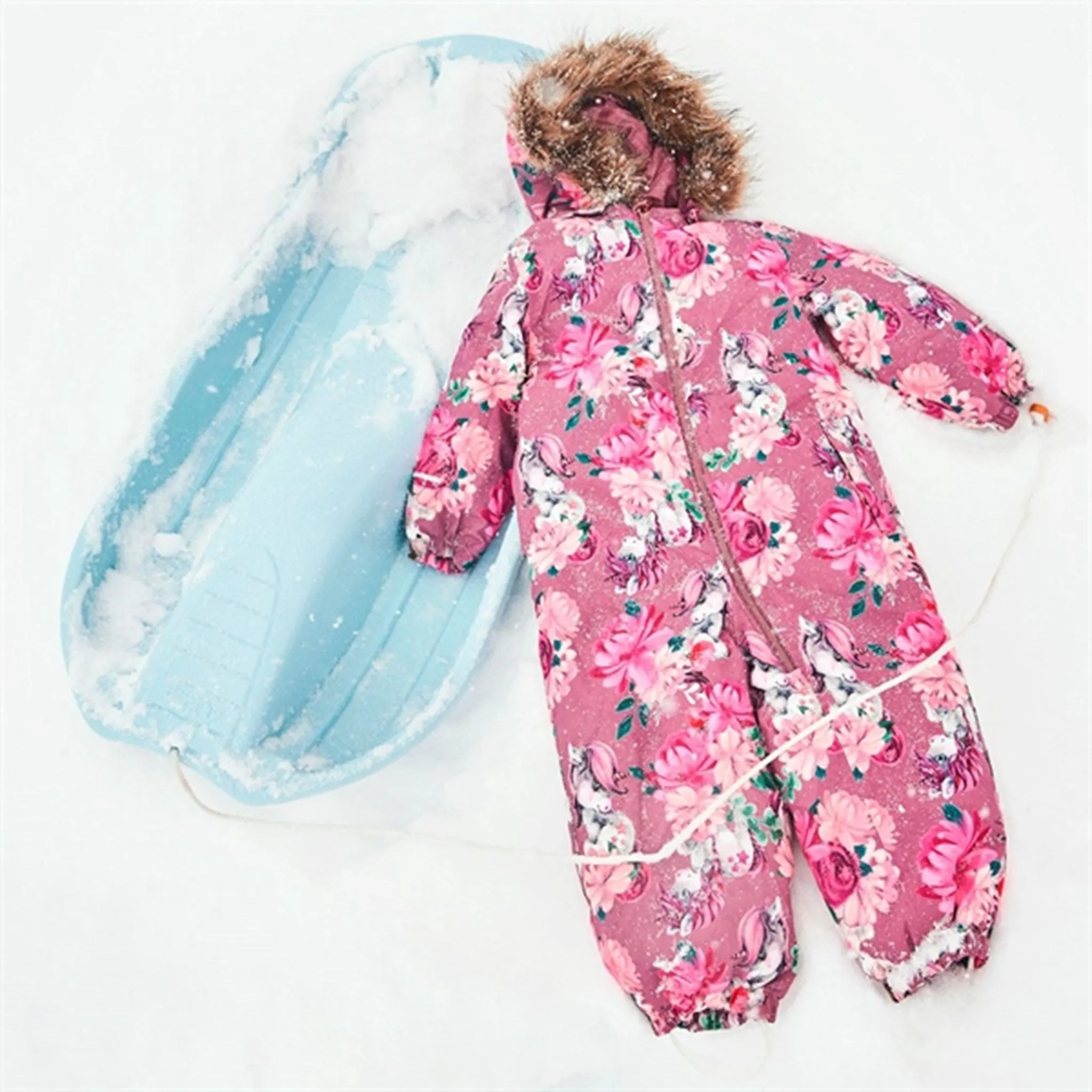 Name it Wistful Mauve Snow Snotsuit Unicorn Dream Noos Organic-Fabric