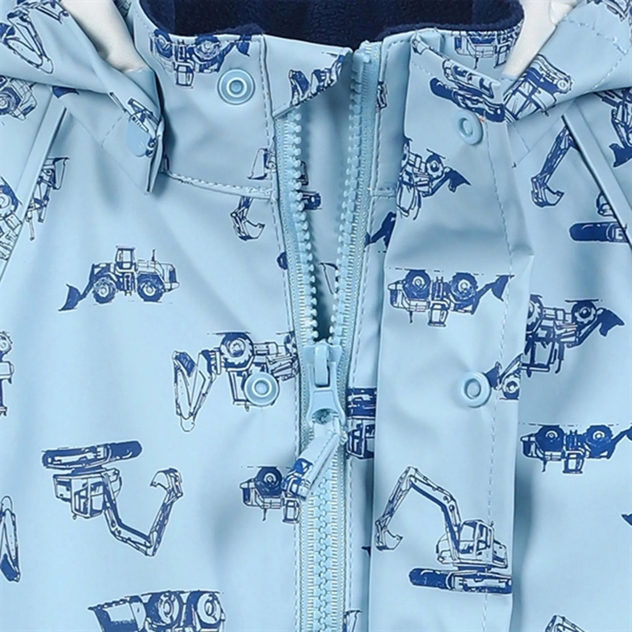 Fitted Hood Storm Runner Jacket CeLaVi Rainsuit Cerulean