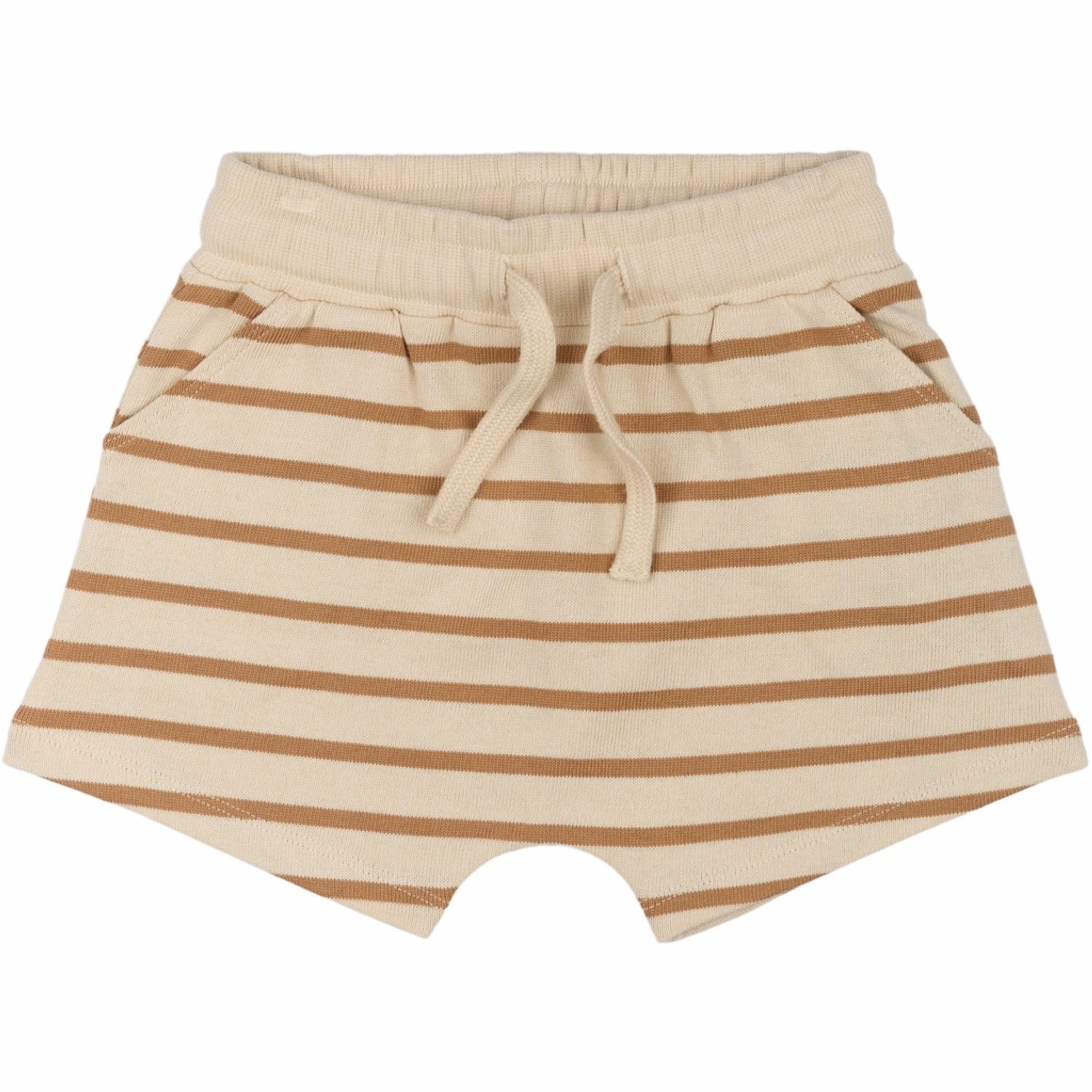 beach goers THE NEW Siblings Indian Tan Striped Nat Uni Shorts