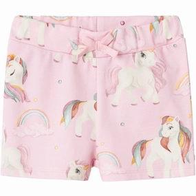 Name It Parfait Pink Harumi Sweat Shorts Sandals