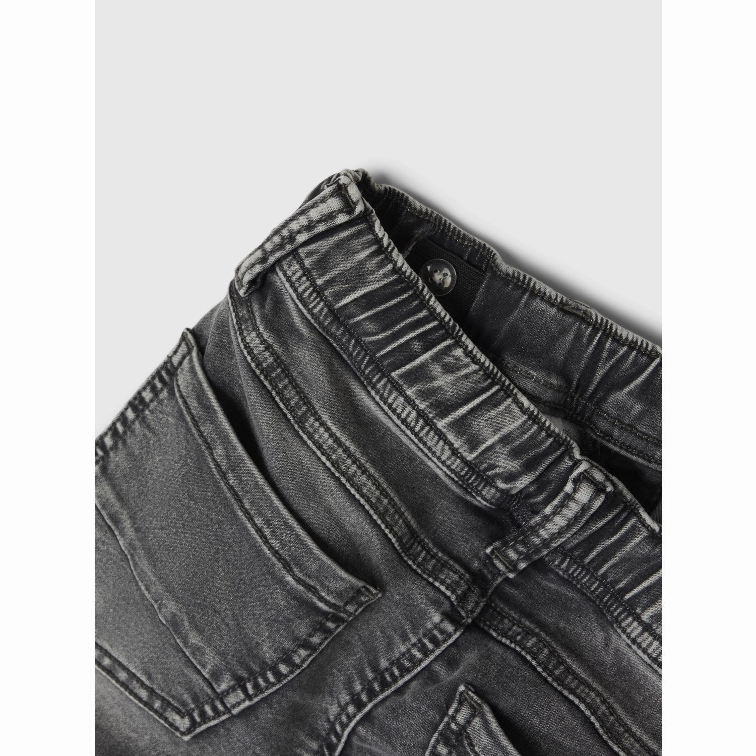Name It Medium Grey Denim Ryan Jogger Denim Shorts Noos Moisture Wicking Technology cycling attire