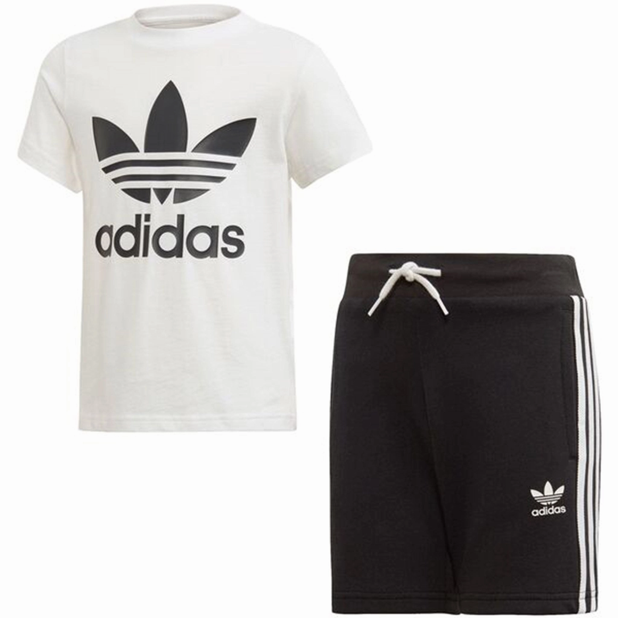 semi - formal event Pocket Reinforcement adidas Short Tee Set White/Black
