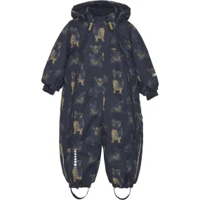 Minymo Navy Snow Suit AOP Thermal-Lined Keyhole-Back