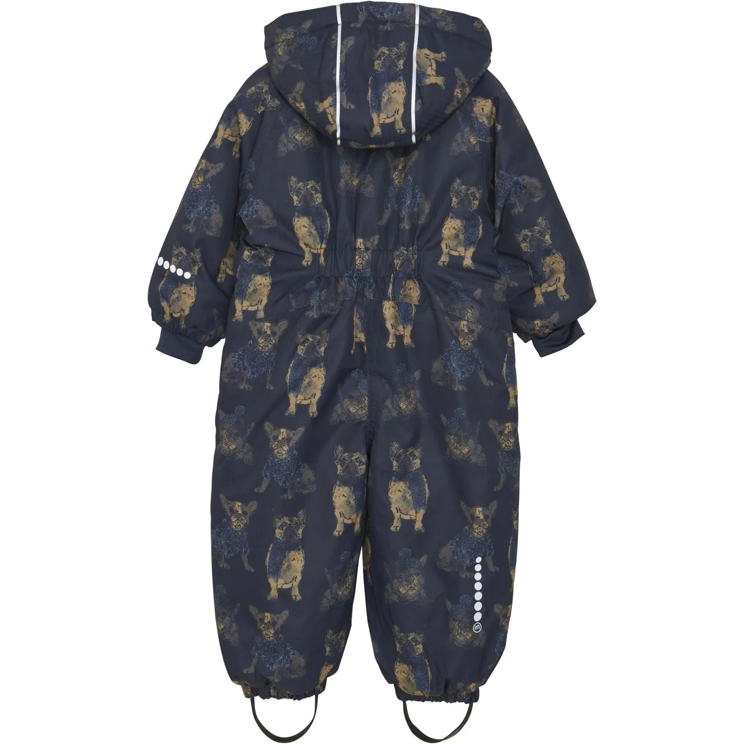 Minymo Navy Snow Suit AOP Shirred-Detail