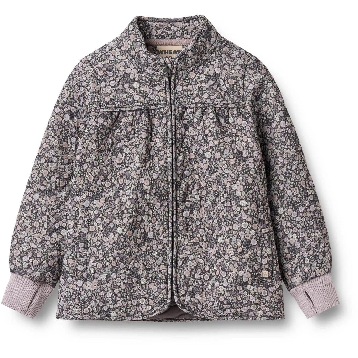 Sophisticated office blouse Wheat Black Sea Flowers Thermo Jacket Thilde