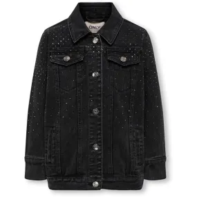 Kids ONLY Washed Black Jagger Rhinsten Denim Jacket Appointment
