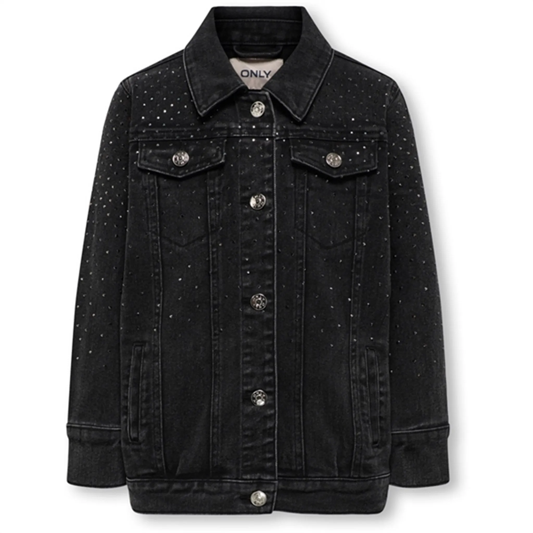 Kids ONLY Washed Black Jagger Rhinsten Denim Jacket Appointment