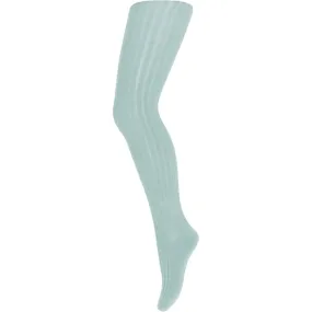 MP Danmark 130 Cotton Rib Tights 1205 Aquamarine Slimming Effect Anti-bacterial-treatment