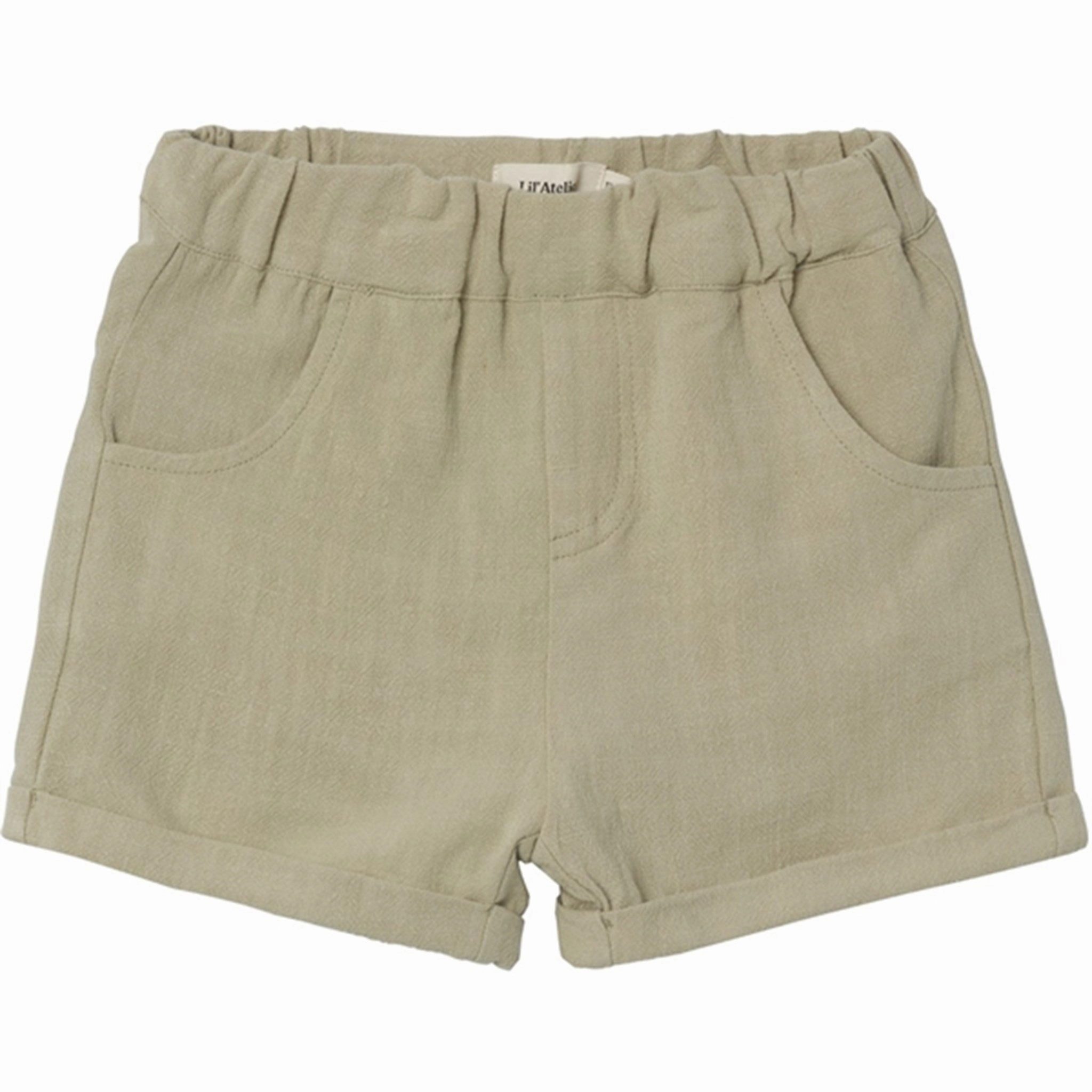Lil'Atelier Moss Gray Dolie Fin Shorts Daytime Style Comfort Fit