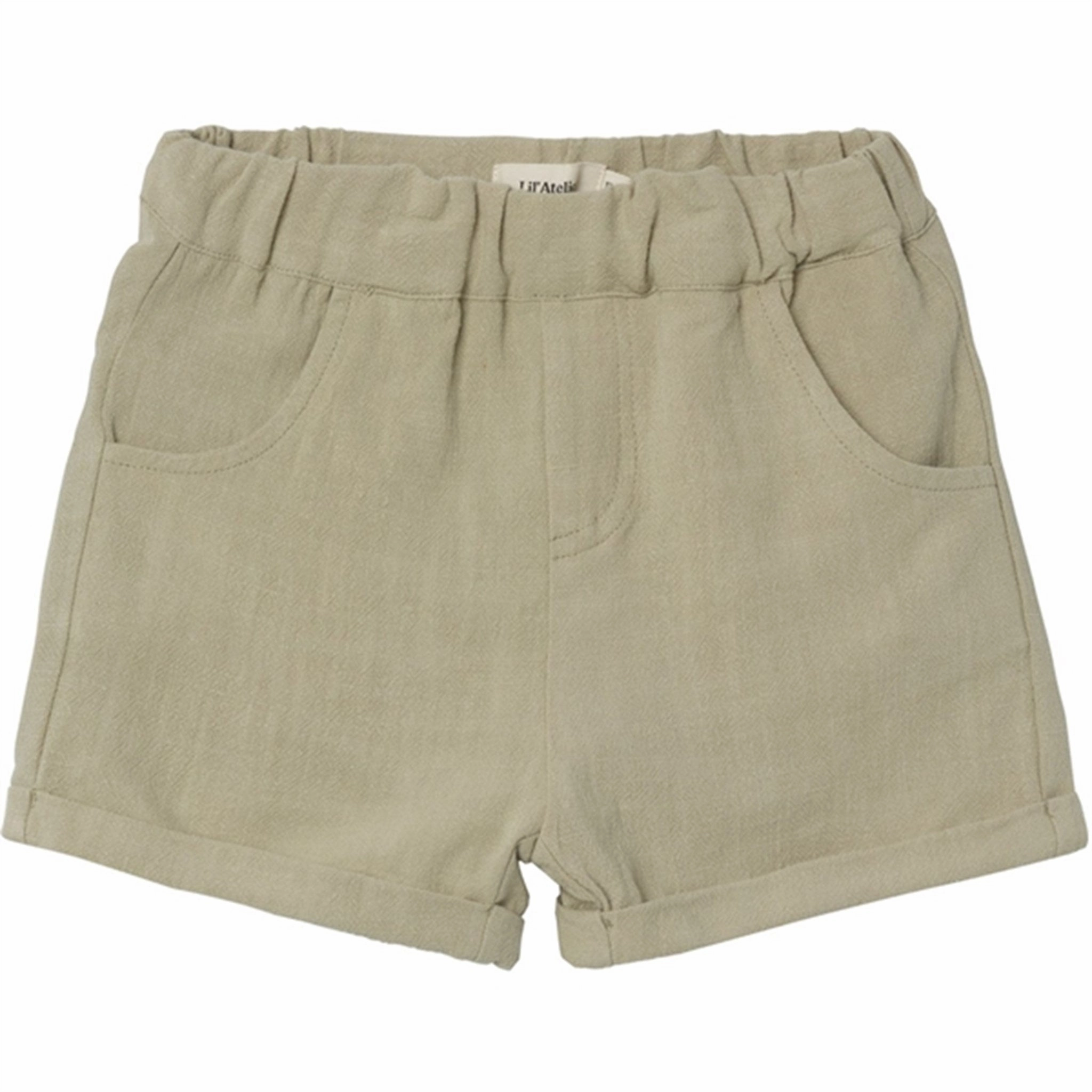 Lil'Atelier Moss Gray Dolie Fin Shorts Airy Design