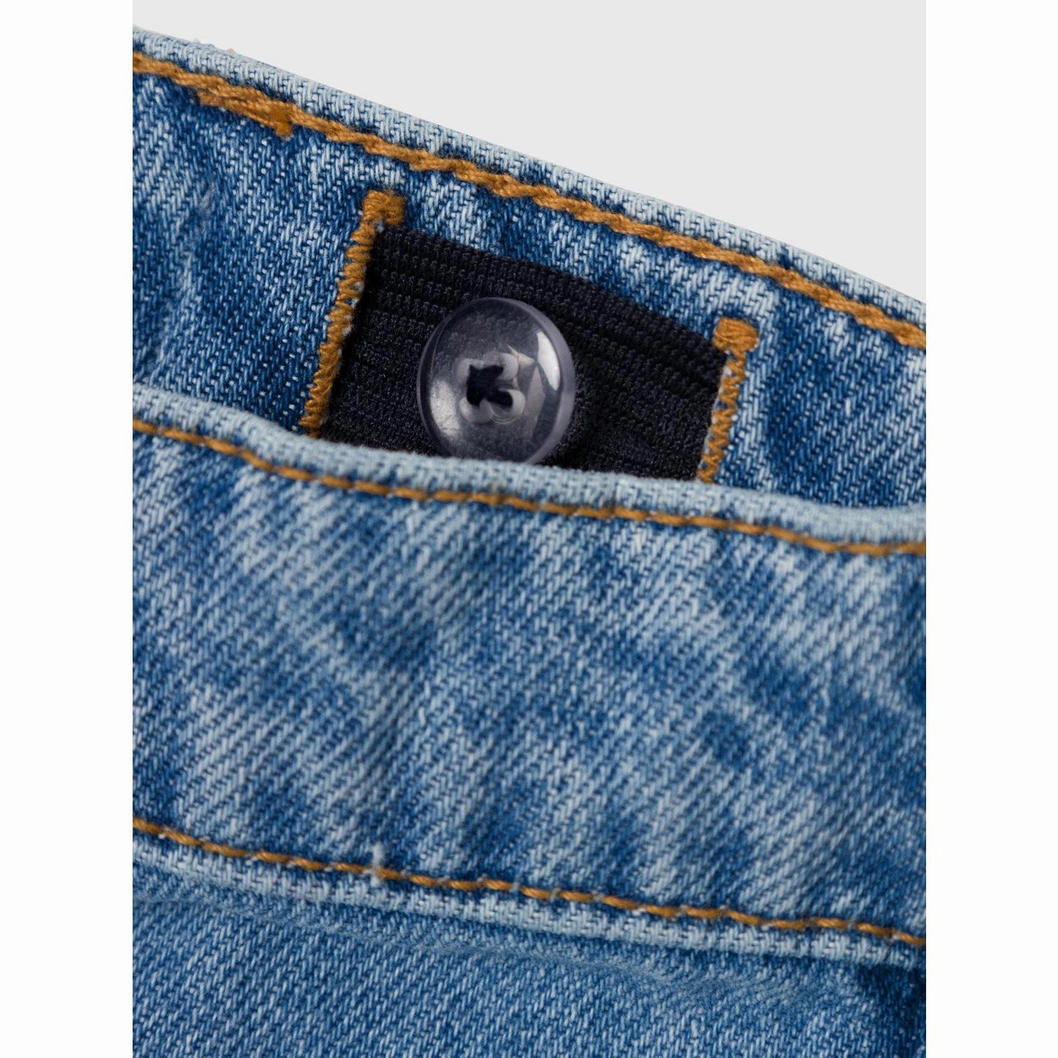 laid-back style Name It Medium Blue Denim Heart Embroidery Bella Regular Denim Shorts Noos