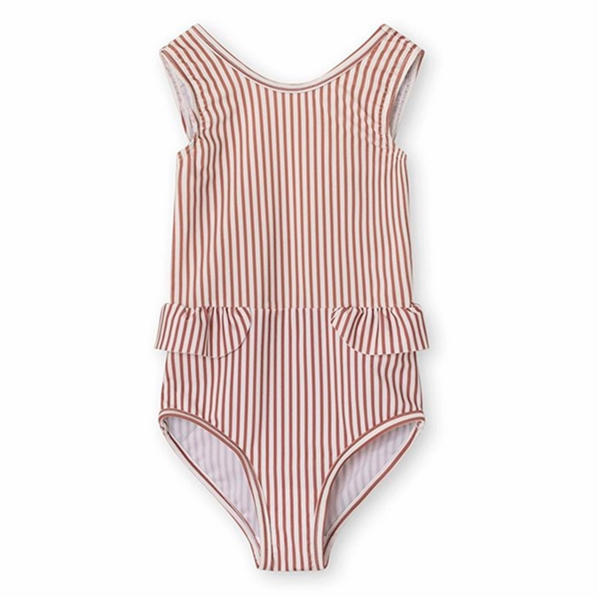 Embellished look MINI A TURE Gelika Printed UV50 Swim Suit Acorn Brown Stripes
