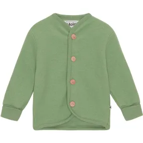 Warm Interior Cozy Day Molo Moss Green Umber Fleece Jacket