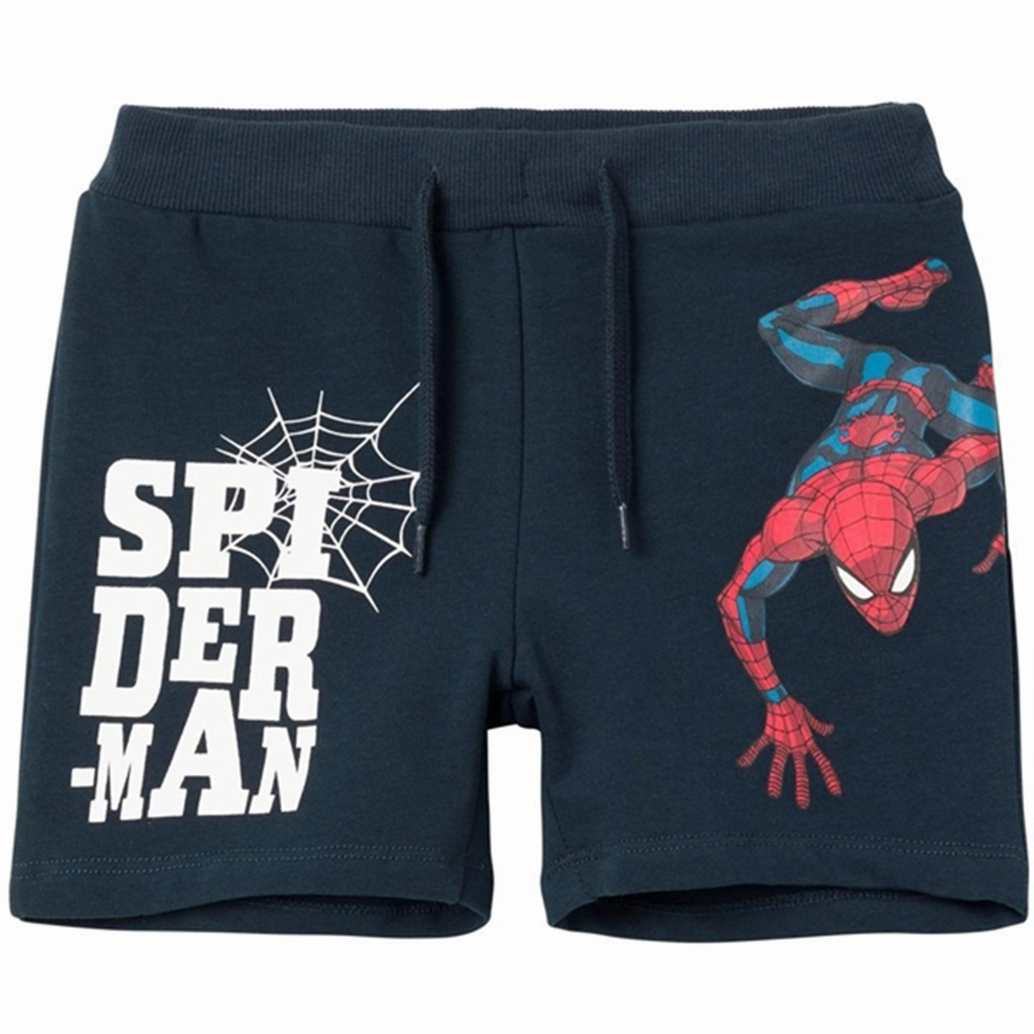 Name it Dark Sapphire Mile Spiderman Sweat Shorts Reinforced Hemlines
