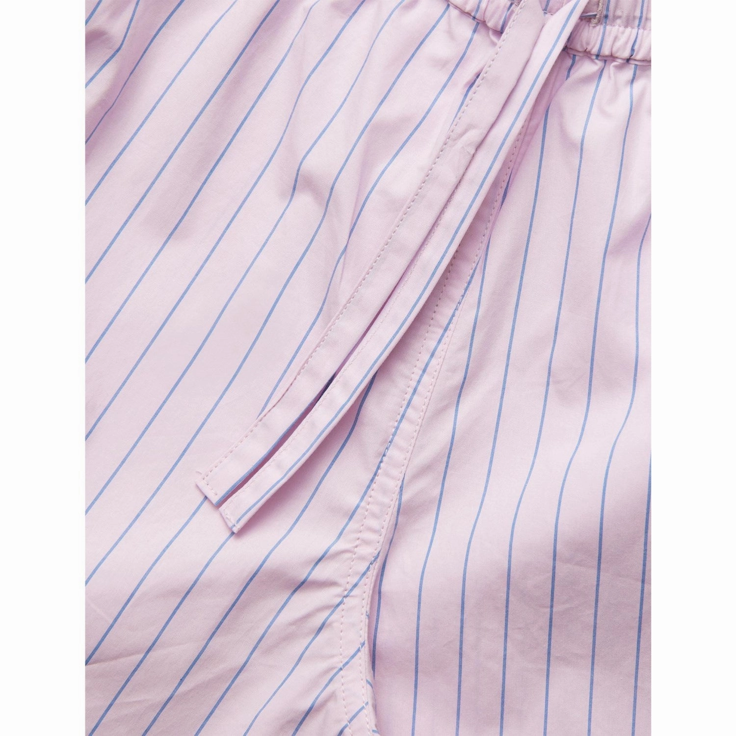 Mads N?rgaard Pinstripe/Parfait Pink Crisp Poplin Pio Shorts fresh start school clothing