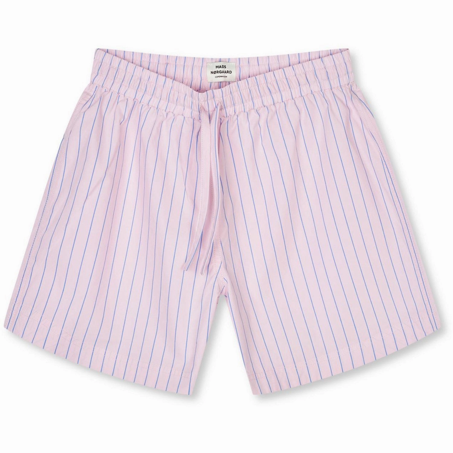 Mads N?rgaard Pinstripe/Parfait Pink Crisp Poplin Pio Shorts animal print shorts
