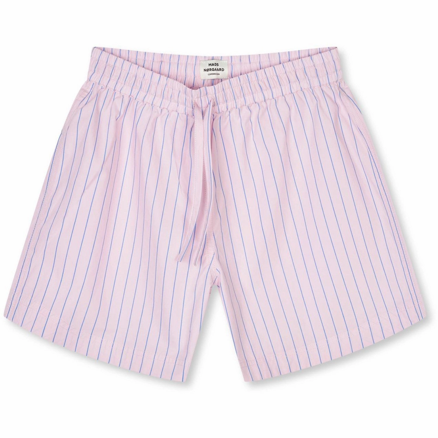 Mads N?rgaard Pinstripe/Parfait Pink Crisp Poplin Pio Shorts Multi Pocket Functionality Abrasion Resistant Material
