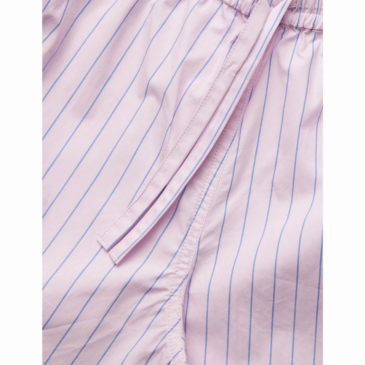 Mads N?rgaard Pinstripe/Parfait Pink Crisp Poplin Pio Shorts Summer Mood
