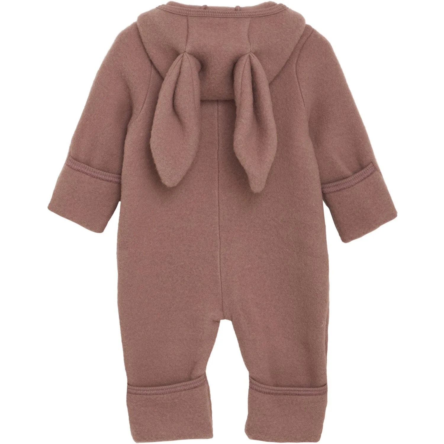 Huttelihut Burlwood Pram Suit Ears Wool Fleece Mandarin-Collar Embroidered-Detail